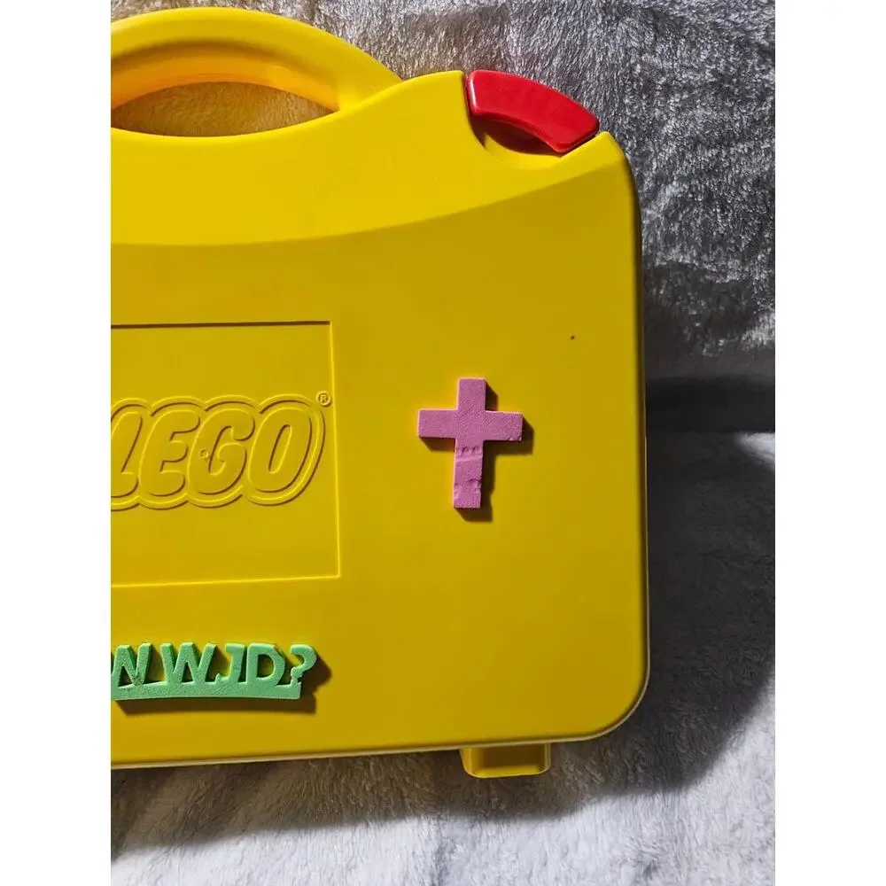 Lego Yellow & Orange Plastic Carrying Storage Case Dividers 9oz Of Mixed Legos